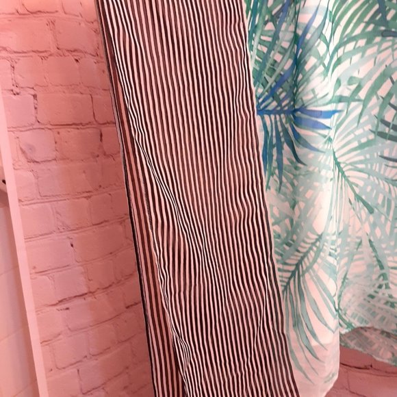 Calvin Klein Womens Plus Palm Print Striped Poncho Top - Picture 6 of 7